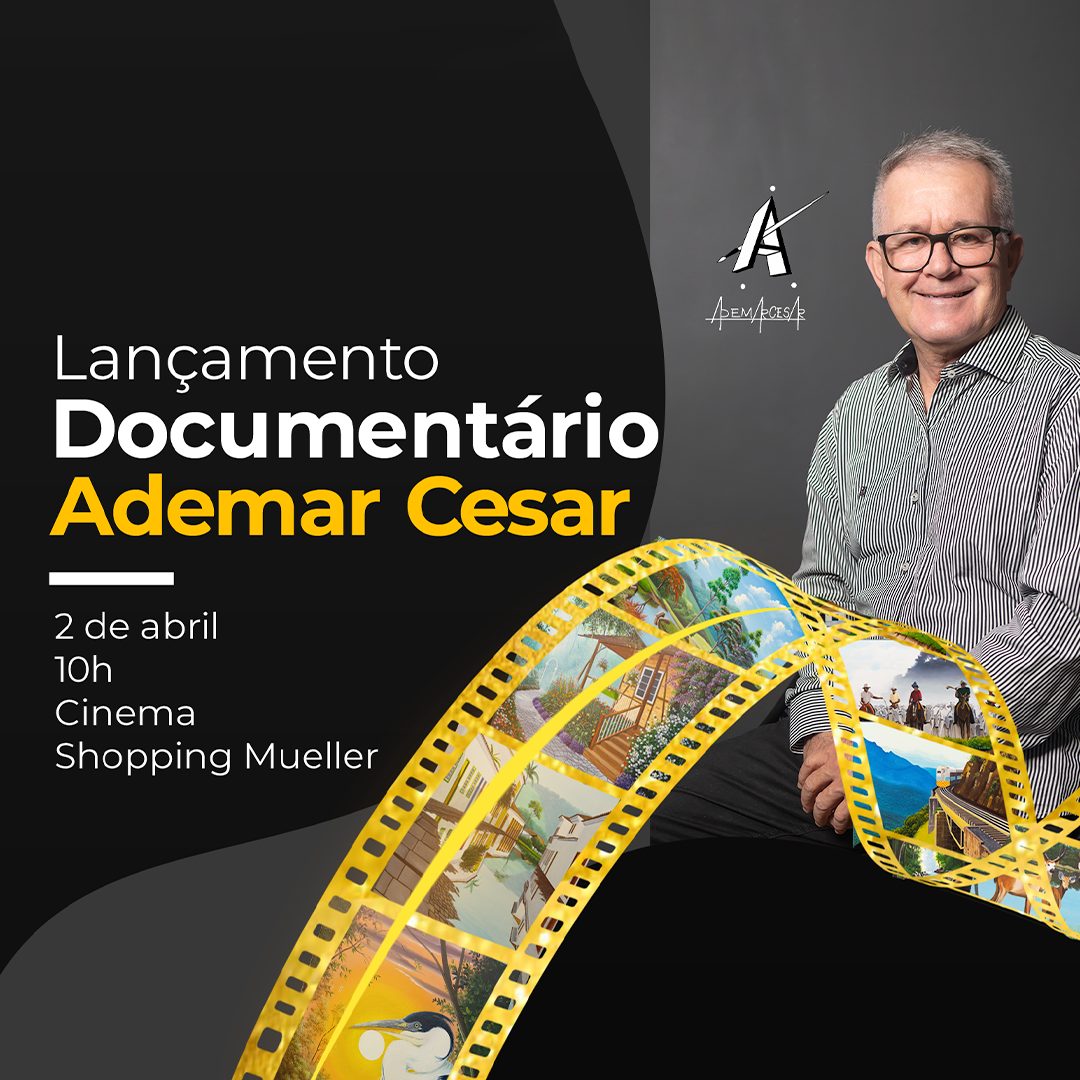 Ademar Cesar: artista joinvilense lança documentário que servirá como ferramenta educacional 